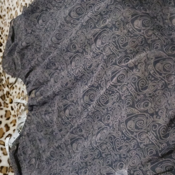 FINAL Price before donated. Be Stiched Purple/Grey Silky Sheer Blouse Sz S - Picture 11 of 13